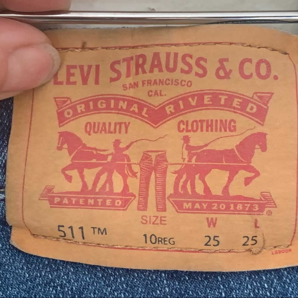 LEVI’S 511 Boys Slim Stretch Straight Leg Jeans Denim Size 10 - Picture 3 of 15